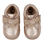Baby Girls Rose Gold Floral Trainers, 1, hi-res